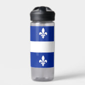 Bouteille d'eau avec drapeau du Québec, Canada (Extérieur)