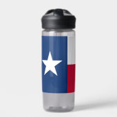 Bouteille d'eau avec drapeau du Texas State, États (Extérieur)