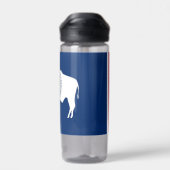 Bouteille d'eau avec drapeau du Wyoming, États-Uni (Arrière)