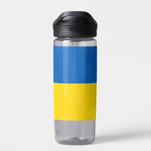 Bouteille d'eau avec drapeau d'Ukraine (Arrière)