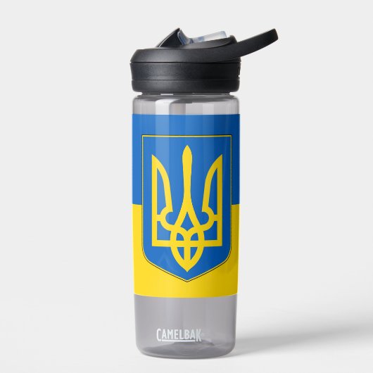 Bouteille d'eau avec drapeau d'Ukraine (Gauche)
