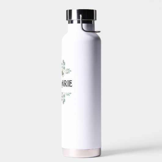 Bouteille d'eau avec Eucalyptus et design d'anémon (Gauche)