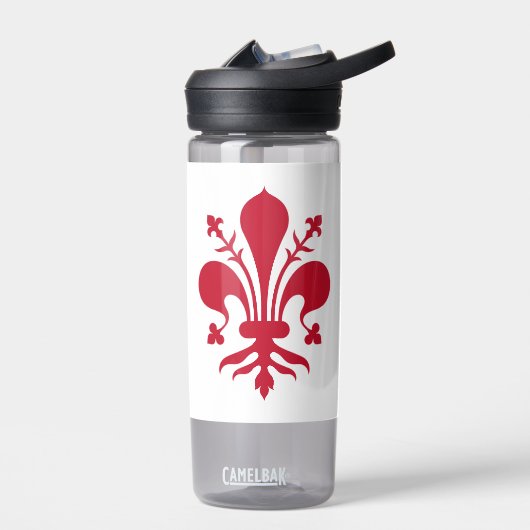 Bouteille d'eau avec le drapeau de Florence, Itali (Gauche)