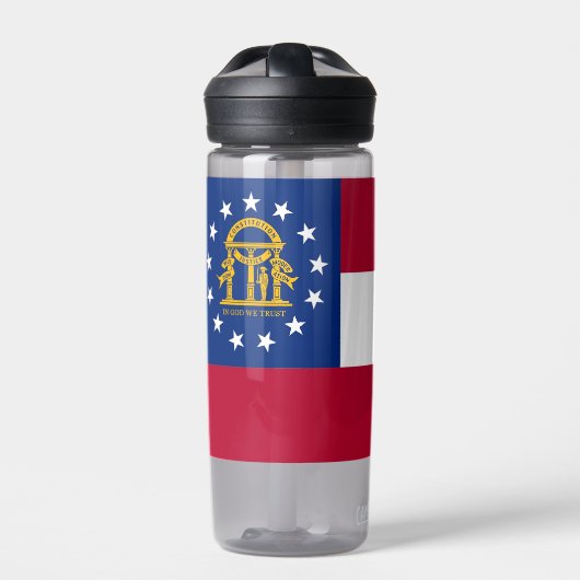Bouteille d'eau avec le drapeau de Georgia State,  (Extérieur)