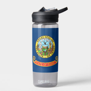 Bouteille d'eau avec le drapeau de l'Etat d'Idaho,