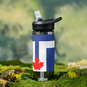 Bouteille d'eau avec le drapeau de Toronto, Canada