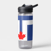 Bouteille d'eau avec le drapeau de Toronto, Canada (Gauche)