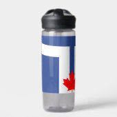 Bouteille d'eau avec le drapeau de Toronto, Canada (Extérieur)