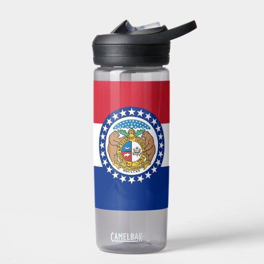 Bouteille d'eau avec le drapeau du Missouri, États (Gauche)