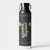 Bouteille d'eau avec Moderne Retro Bold Nom (Avant)