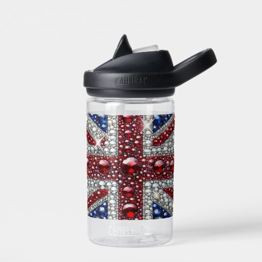 Bouteille d'eau avec motif de couleurs britannique (Gauche)