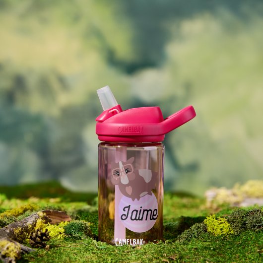 Bouteille d'eau avec nom de dessin animé de cochon (Extérieur)
