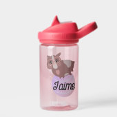 Bouteille d'eau avec nom de dessin animé de cochon (Gauche)