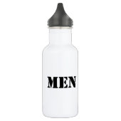 Bouteille d'eau avec texte pour hommes de couleur (Gauche)