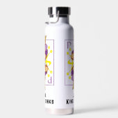 Bouteille D'eau Avec texte 👑 Roi des dinks - pickleball (Plage)