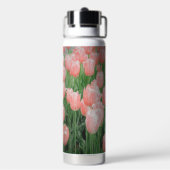 Bouteille d'eau avec tulipes roses peintes (Arrière)