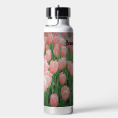 Bouteille d'eau avec tulipes roses peintes (Évier)
