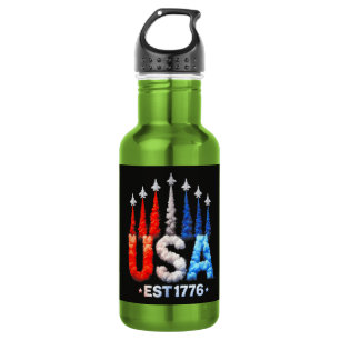 Bouteille D'eau Avions de chasse du 4 juillet Usa Patriotique