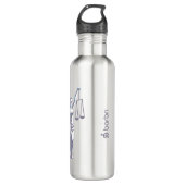 Bouteille D'eau Avocat dans Madame de fabrication Justice (argent) (Devant)