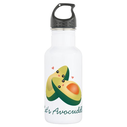 Bouteille D'eau Avocuddle Funny mignon Avocados Humour de jeu de m (Devant)