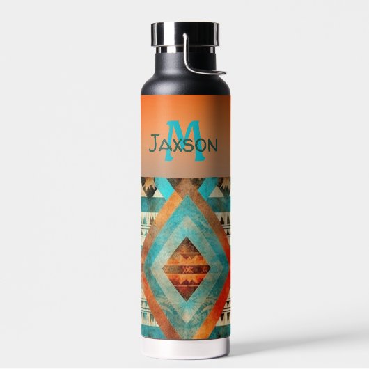 Bouteille D'eau Aztec Native American Style Monogrammé (Gauche)