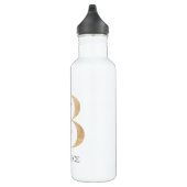 Bouteille D'eau B Monogramme Floral Personnalisé (Droite)