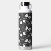 Bouteille D'eau B&W Cute Doodle Halloween Motif (Avant)