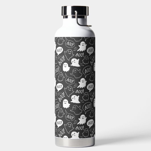Bouteille D'eau B&W Cute Doodle Halloween Motif (Droite)
