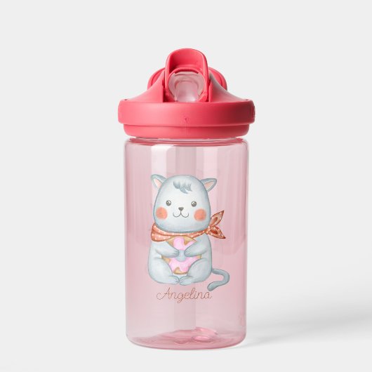 Bouteille D'eau Baby Cartoon Kitten Personnalisé (Avant)