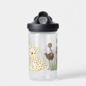 Bouteille D'eau Baby Leopard Monkey Giraffe Ajouter le nom Sip d'e (Avant)