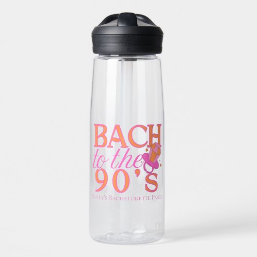 Bouteille D'eau Bach to the 90s - Retro Bachelorette Party Design (Avant)