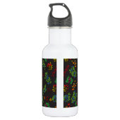 Bouteille D'eau Baies d'automne sur chocolat brun (Dos)