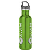 Bouteille D'eau BAIN de triathlon (sauge) (Dos)