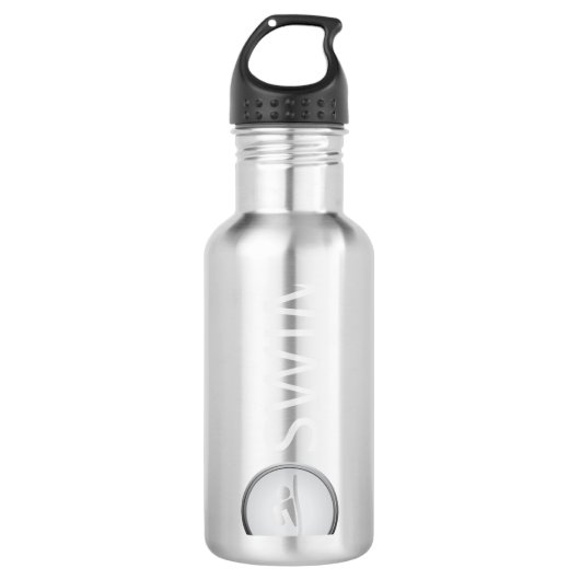 Bouteille D'eau BAIN de triathlon (sauge) (Devant)