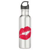Bouteille D'eau Baiser de rouge à lèvres (Devant)
