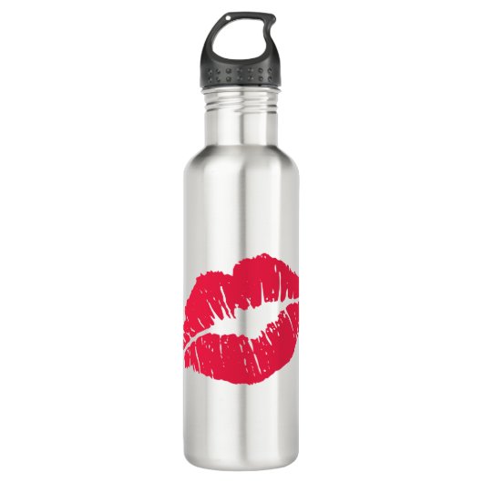 Bouteille D'eau Baiser de rouge à lèvres (Devant)