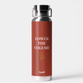 Bouteille d'eau "Baissez le volume" | Minimaliste (Arrière)