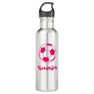 Bouteille D'eau Bal de soccer rose