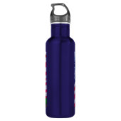 Bouteille D'eau Bald Eagle devant le drapeau américain Art patriot (Dos)