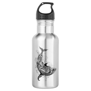 Bouteille D'eau Baleine Wild Animal Nature Illustration Art tatoua