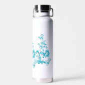 Bouteille D'eau Ball Blue, Medium Turquoise design décoratif (Arrière)