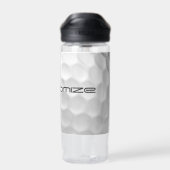 Bouteille D'eau Balle de golf blanche texturée avec nom et numéro (Arrière)