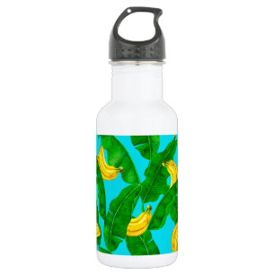 Bouteille D'eau Bananes et aquarelle feuille
