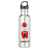 Bouteille D'eau Bande de Marquage Bunny Clarinet Personnaliser Rou (Devant)
