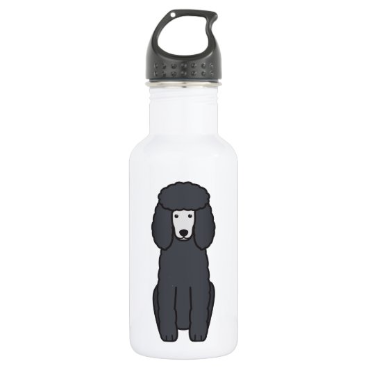 Bouteille D'eau Bande dessinée de chien de caniche (Devant)