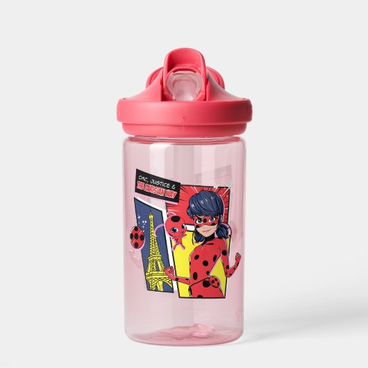 Bouteille D'eau Bande dessinée Miraculaire Ladybug Parisienne (Avant)