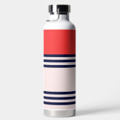 Bouteille D'eau Bande rouge rétro (Droite)