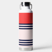 Bouteille D'eau Bande rouge rétro (Avant)