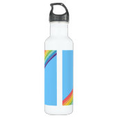 Bouteille D'eau Bandes arc-en-ciel diagonales (Dos)
