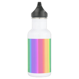 Bouteille D'eau Bandes arc-en-ciel pastel